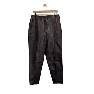 Vintage Together Size 14 Brown Leather Slightly Tapered Leg